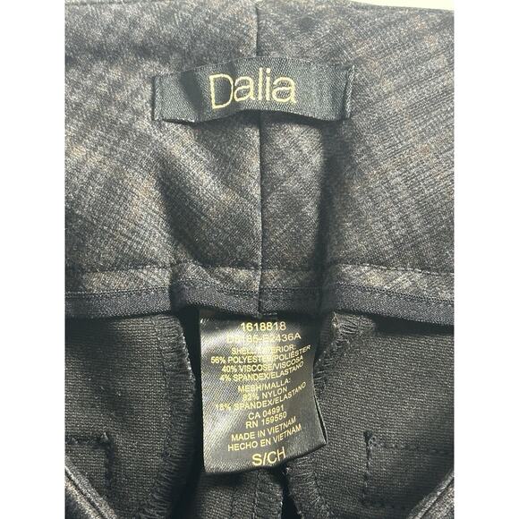 Dalia Brown Plaid Skinny Dress Pants Women’s Small Stretch Work Career Trousers - Picture 10 of 13